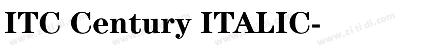 ITC Century ITALIC字体转换